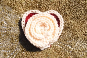 Flower in a heart two toned