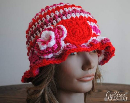 cupids cloche free Valentine's Day crochet pattern