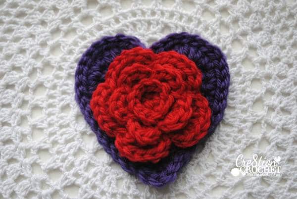 free crochet heart pattern