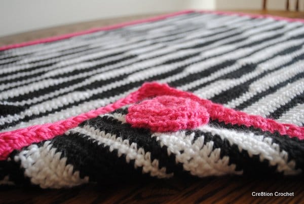 zebra blanket free crochet pattern