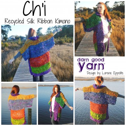 Ch'i Recycled Silk Ribbon Kimono