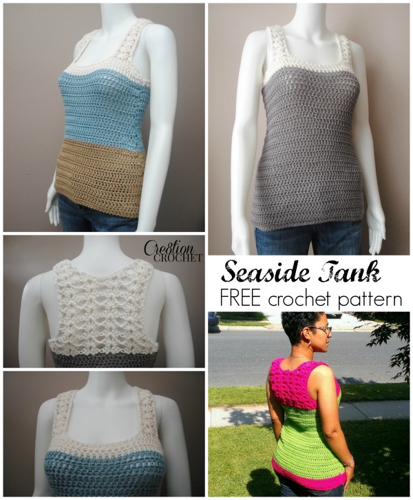 Seaside Tank FREE crochet pattern #cre8tioncrochet