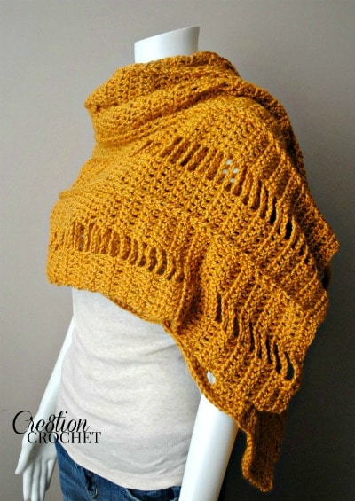 FREE crochet pattern for the Braided and Broken Wrap