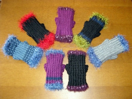 Ribbed Fingerless Mitts