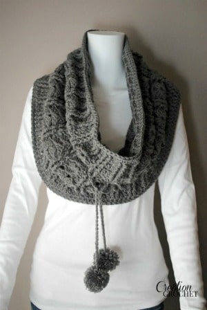 Cathedral Convertible Cowl Wear as a cowl with drawstring pulled tight