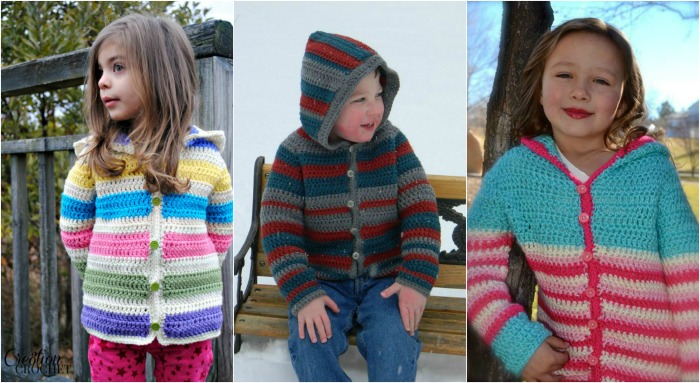 Child Striped Hoodie New Pattern Release by Cre8tion Crochet
