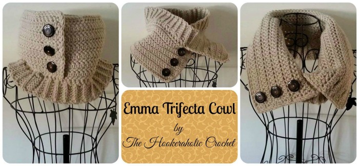 Emma Trifecta Cowl free crochet pattern