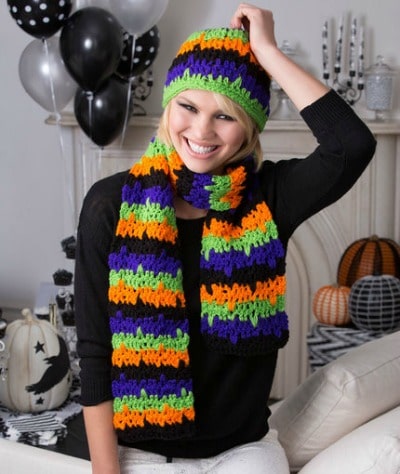 Halloween Hat and Scarf