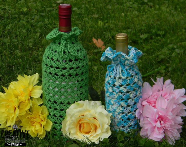 Swirling Leaves Wine Bottle Cover