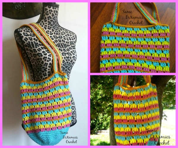 Summer Tote Free Crochet Bag Pattern. This summer tote is great for carrying small items when you're on the go.