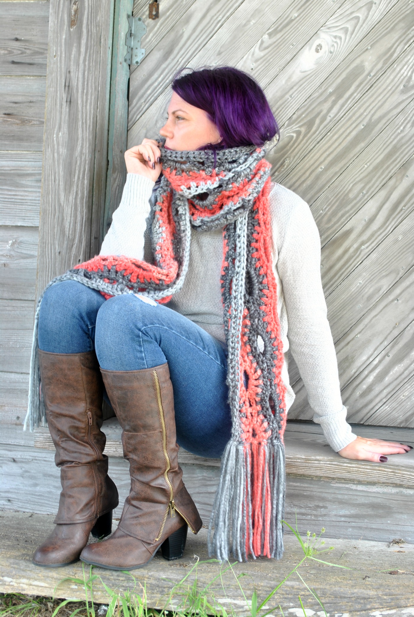 Super Scarf- A Poppy in the Storm by Cre8tion Crochet