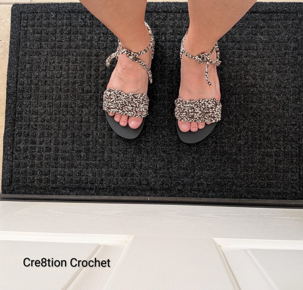 Crochet Sandals with Flip Flop Soles