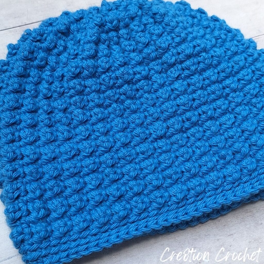 aligned cobble stitch beanie
