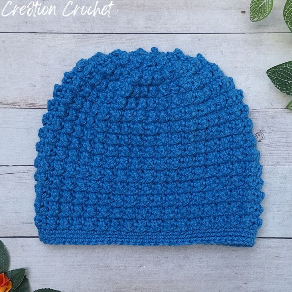 aligned cobble stitch crochet beanie