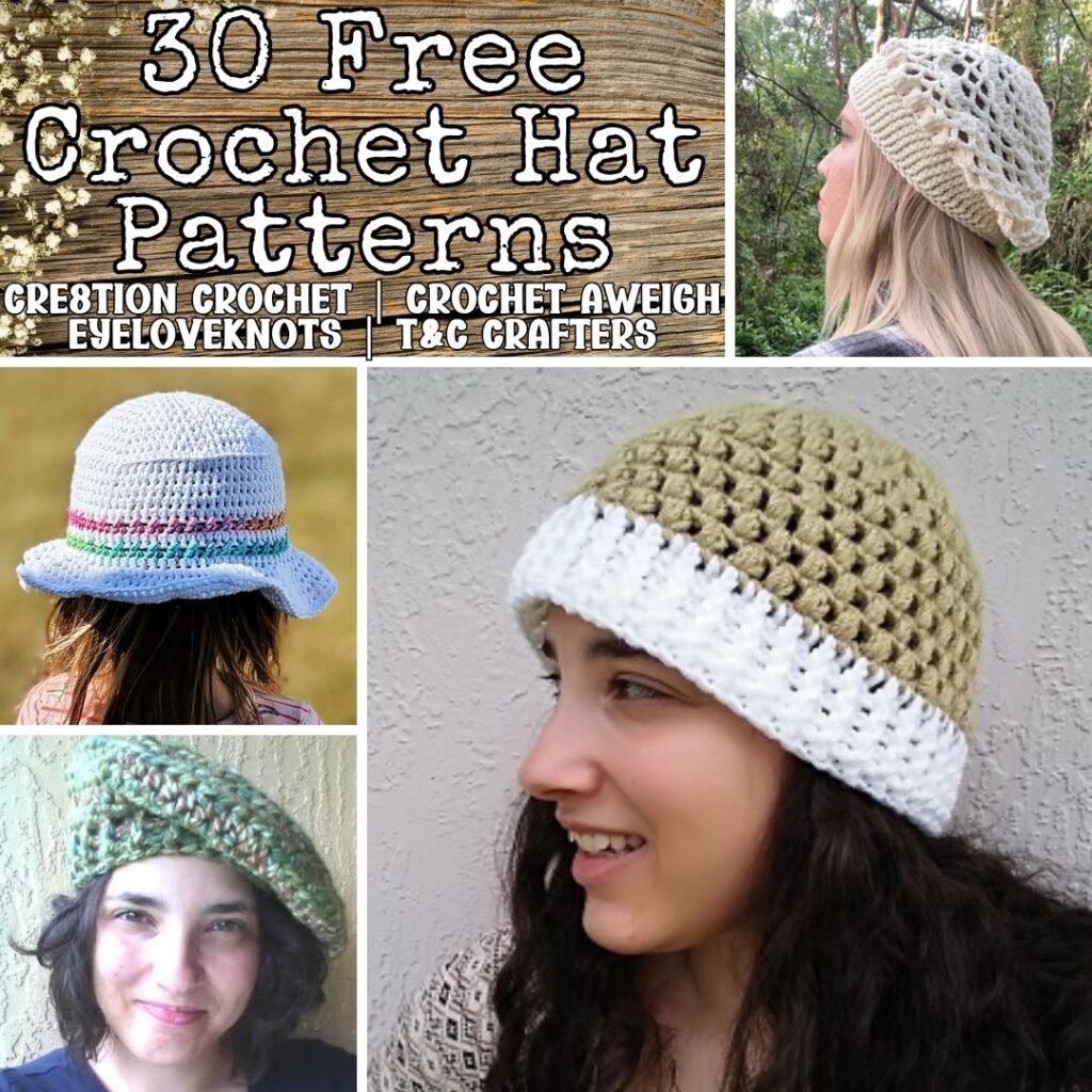 30 free crochet hat patterns