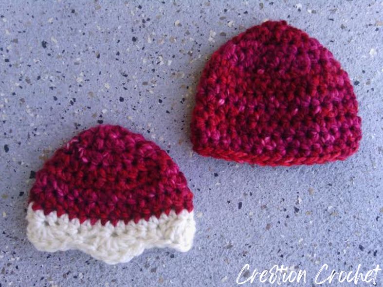 chunky half double crochet baby beanies