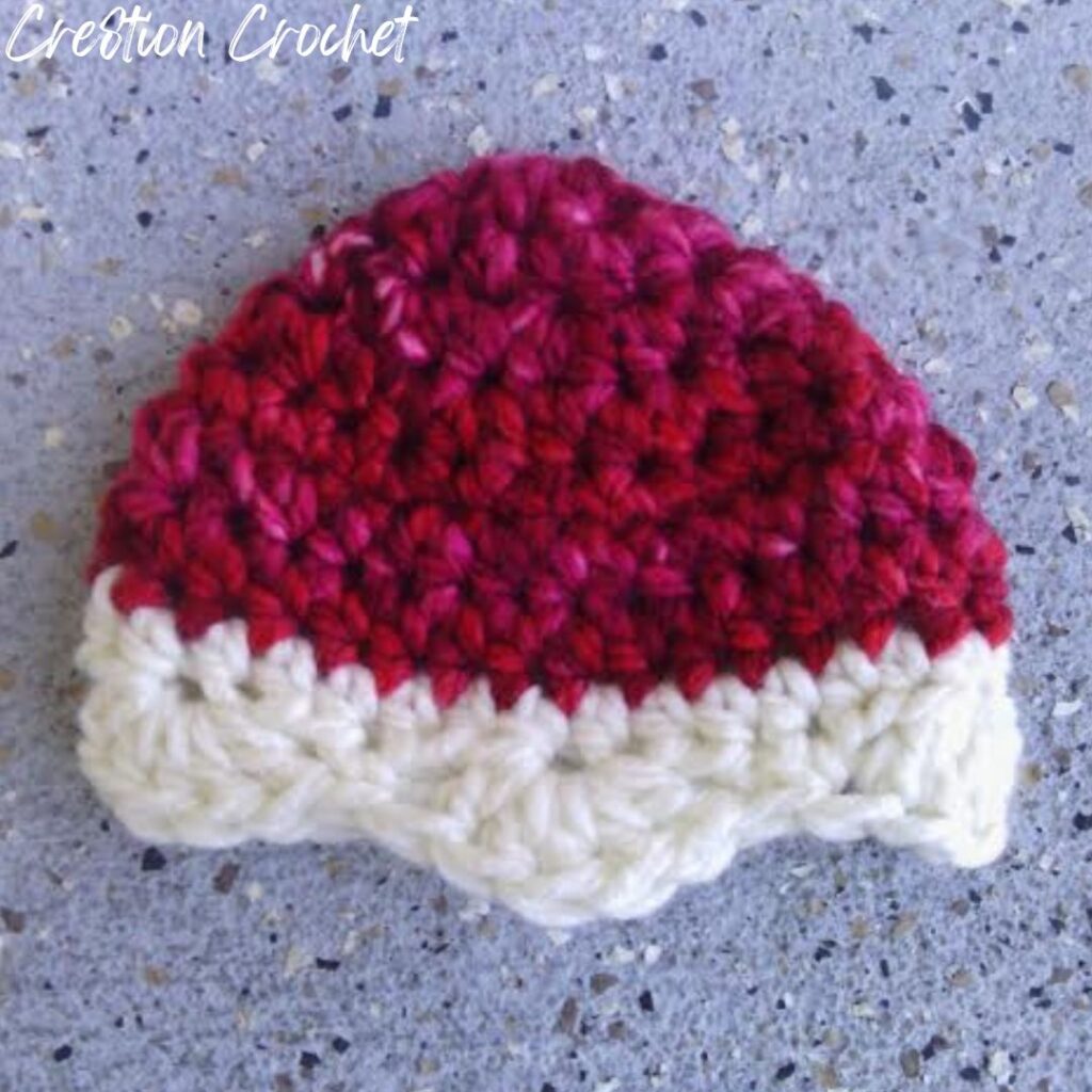 chunky half double crochet baby girl beanie