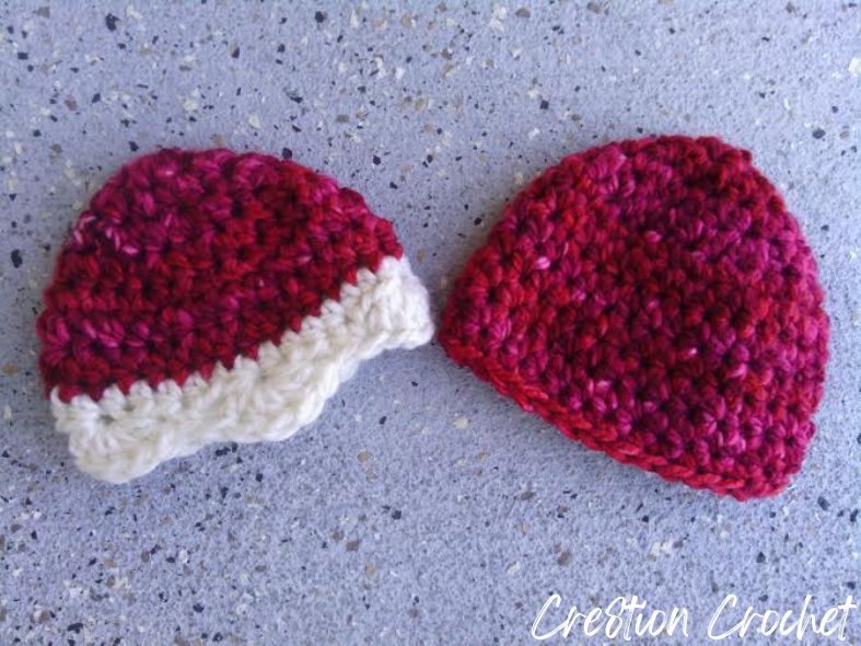 chunky half double crochet baby hats