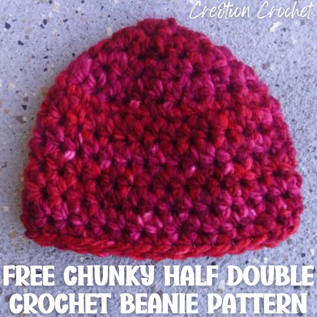free chunky half double crochet beanie pattern