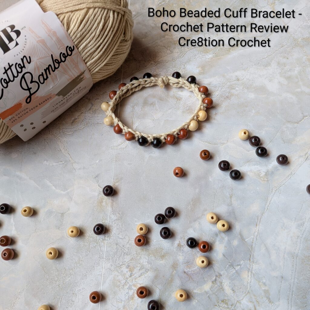 Boho Beaded Cuff Bracelet Crochet Pattern Review
